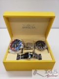 2 Invicta Watches, 4 interchangeable face and two Wrist Bands