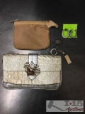 Clutch, earrings and more