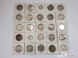 25 SILVER Ben Franklin Half-Dollars 1951-1963 (not consecutive)