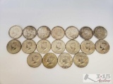 JUST ADDED 20 Kennedy Half Dollars 7 Silver 1964