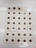 30 Lincoln Pennies and 4 Indian Head Pennies