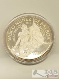 1984 20 Balboas Panama Large Silver Proof Coin
