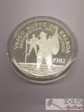 1982 20 Balboas Panama Large Silver Proof Coin