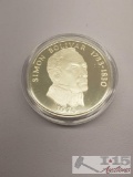 1975 20 Balboas Panama Large Silver Proof Coin
