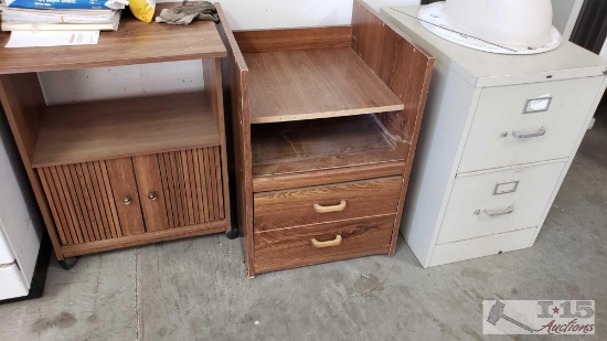 Filing Cabinet, 2 Small End Tables