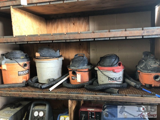 5 Ridgid Shop Vacs