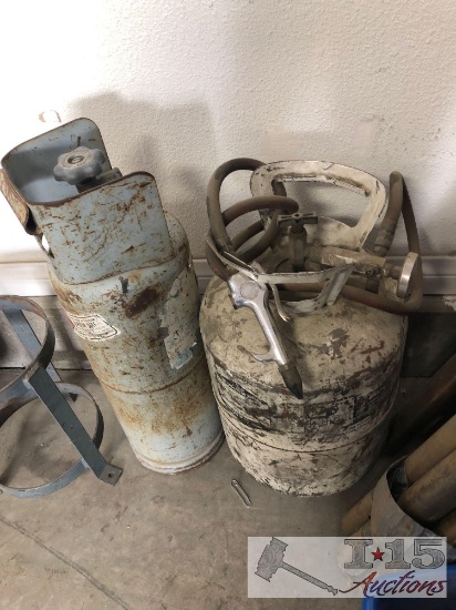 6 Assorted Propane Tanks