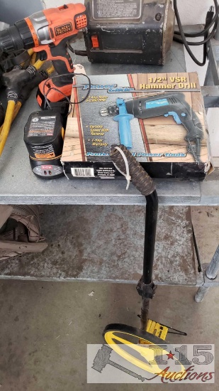 Black and Decker Drill, Ryobi Charger and Power Glide Drill