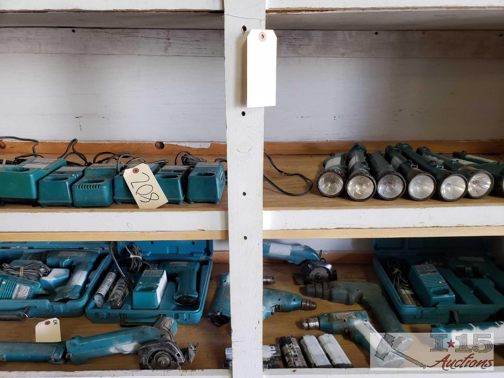 Makita Drills, Flashlights, Saws, Batteries, and Chargers