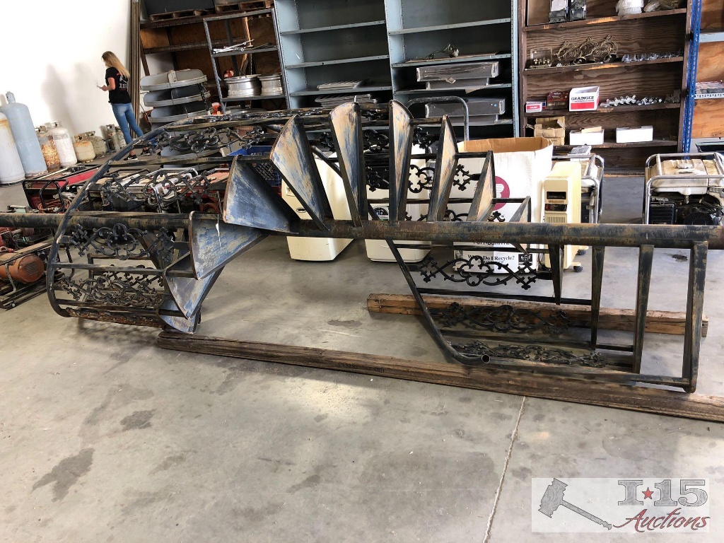 Wrought iron spiral staircase