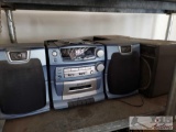 3 boomboxes, 2 have CD and Cassette Players