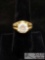 18k Gold Ring with CZ Stone