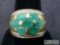 14k Gold Ring with Diamonds and Emeralds