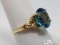 2 14k Gold Rings, 1 with Blue Topaz