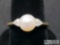 14k Gold Ring with 6 Diamonds and Pearl