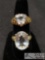 2 Gold Ladies Rings with CZ Stones Marked 10k