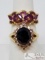 2 14k Gold Rings 1 with Garnet Stone