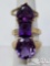 3 10k Gold Rings with Amethyst