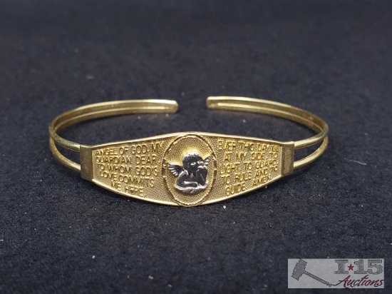 14k Angel of God Cuff