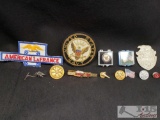 United States Navy Patch and Pin, Fire Department Pins, Deputy Sheriffs Badge and More