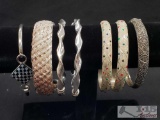 7 Sterling Silver Bangle Bracelets