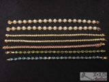 7 Gold Bracelets Marked 10k