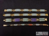 4 Gold Bracelets Marked 14k