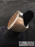 Mens Sterling Silver Ring with Natural Stone