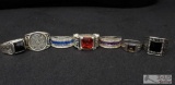 7 Assorted Sterling Silver Rings