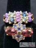 2 14k Gold Rings with CZ Stones