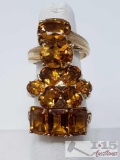 3 10k Gold Rings with Citrine Stones