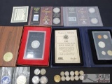 US Coins, 1969 Silver Proof Set, Dimes, Quarters, Half Dollars, and More