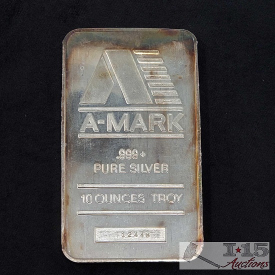10 ozt A-Mark Fine Silver .999 Ingot