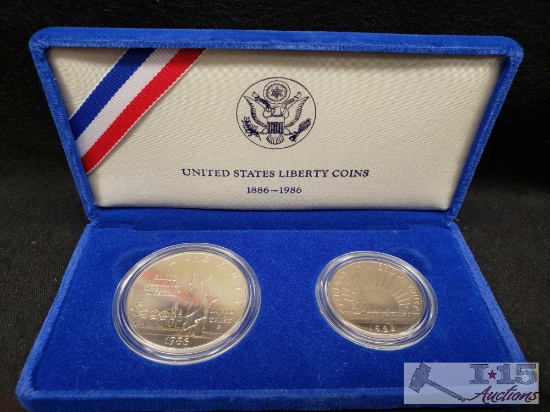 2 U.S. Liberty Coins Sterling Silver