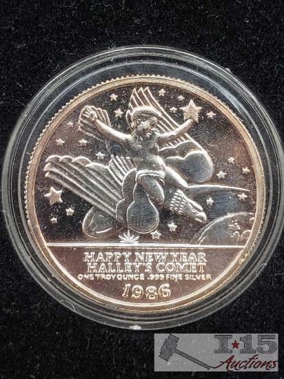 Halley's Comet Silver Medal .999 Fine Silver