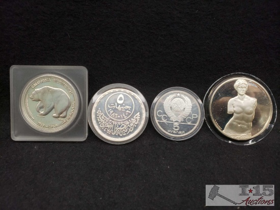 4 Silver Commemorative Medals