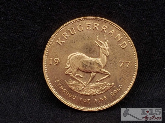 1 oz .999 Fine Gold 1977 Krugerrand Coin