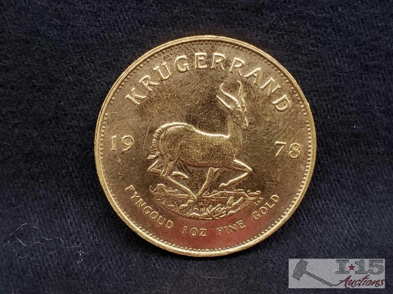 1 oz .999 Fine Gold 1978 Krugerrand Coin