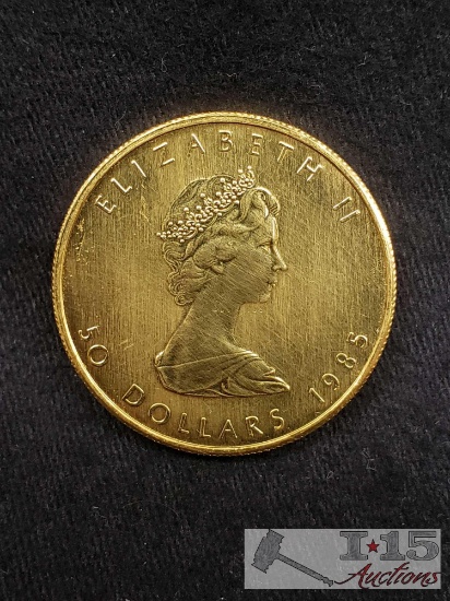 1 oz .999 Fine Gold 1986 Canadian Maple Leaf Coin
