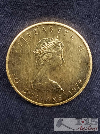 1 oz .999 Fine Gold 1979 Canadian Maple Leaf Coin