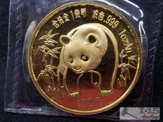 1 oz .999 Fine Gold 1986 Chinese Panda Coin