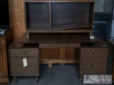 Desk and Short Storage Shelf
