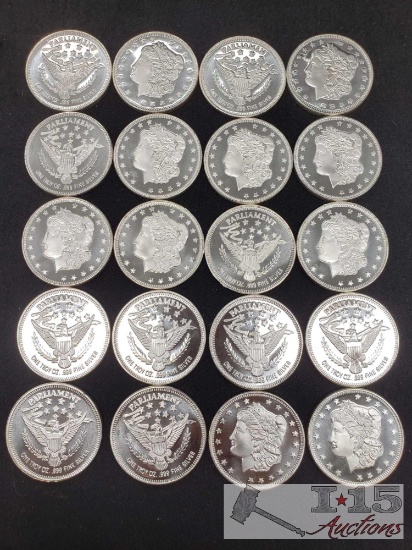20 .999 Fine Silver.999 Parliament Bullion Coins