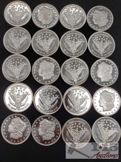 20 Fine Silver .999 Parliament Bullion Coins