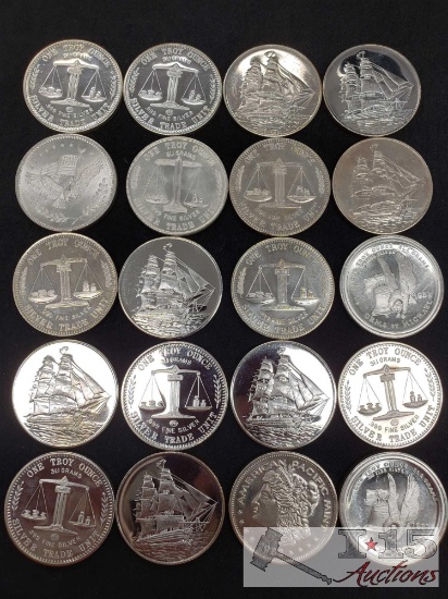 20 Fine Silver .999 Bullion Coins