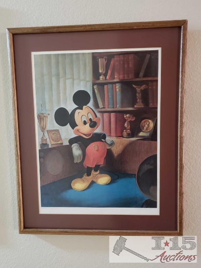 Commemorative Mickey Mouse 25th Anniversary Portrait Signed and Numbered Lithograph
