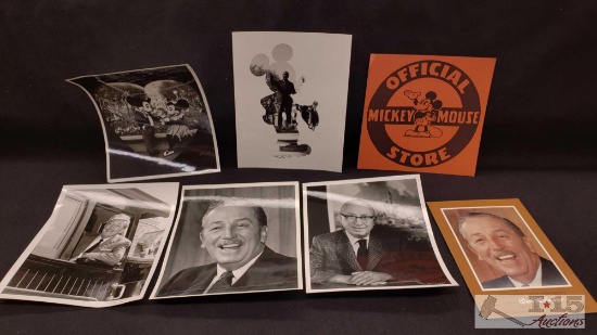 Iconic Walt Disney Pictures, a Dumbo Poster,l and a Mickey Mouse