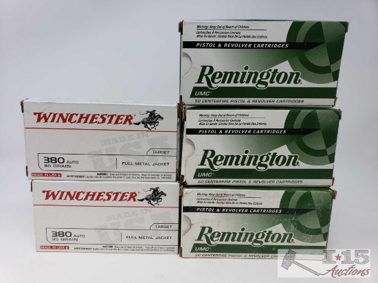 Remington and Winchester .380 Rounds