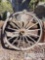 Antique Wagon Wheel and Wagon