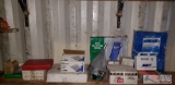 A First Aid Kit, 29 PC Drill Bit Set, a Creeper, a Box of Nails and other misc. Items
